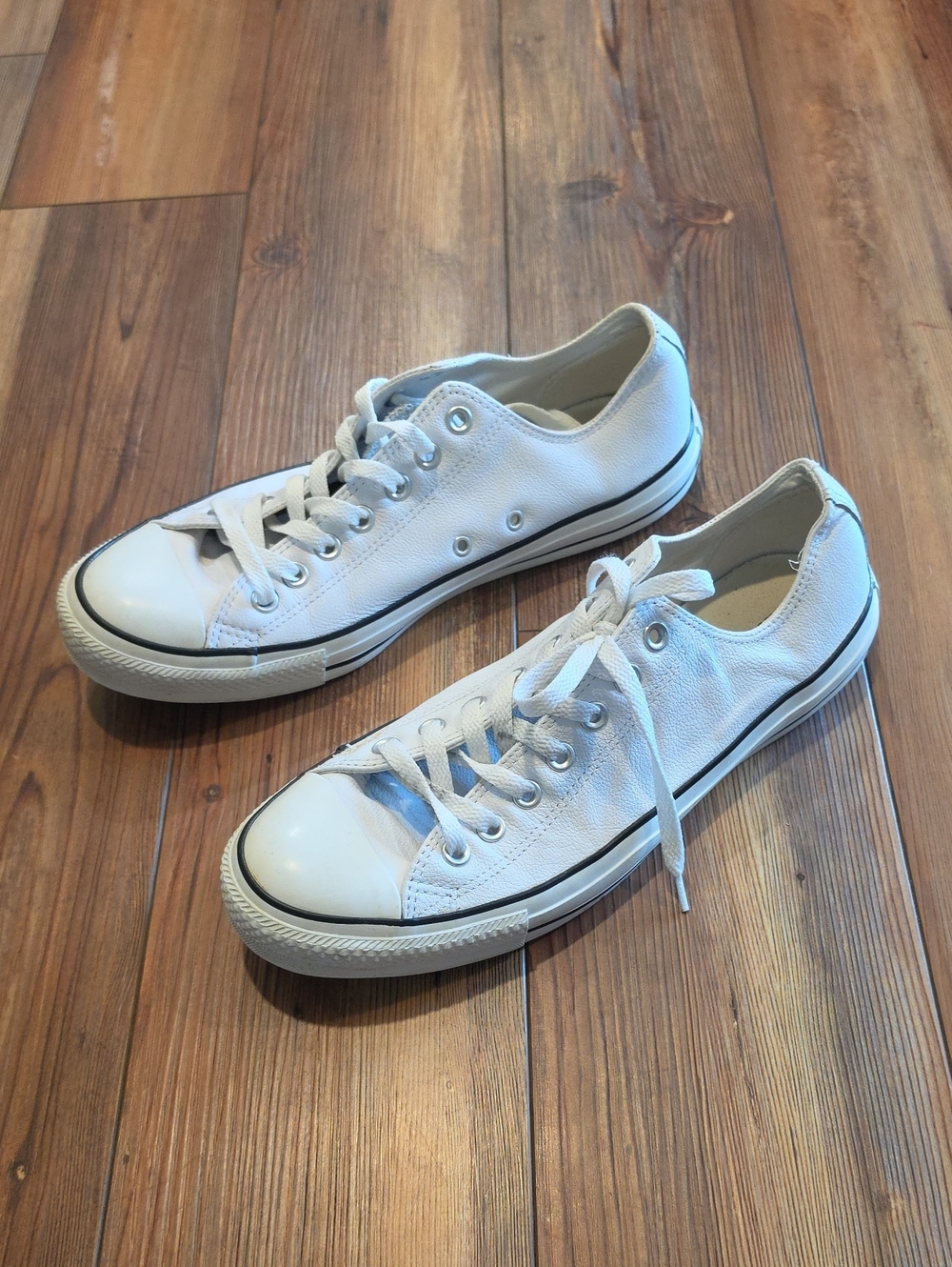 Converse White leather Low-Top Canvas Sneakers